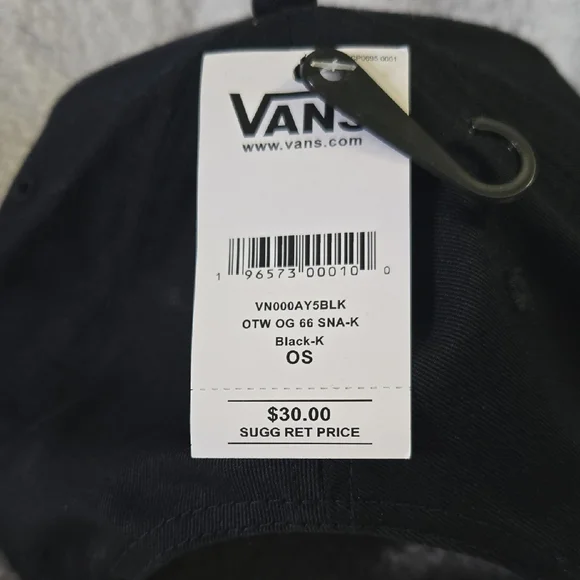 Vans Black Snapback Hat - Picture 4 of 7